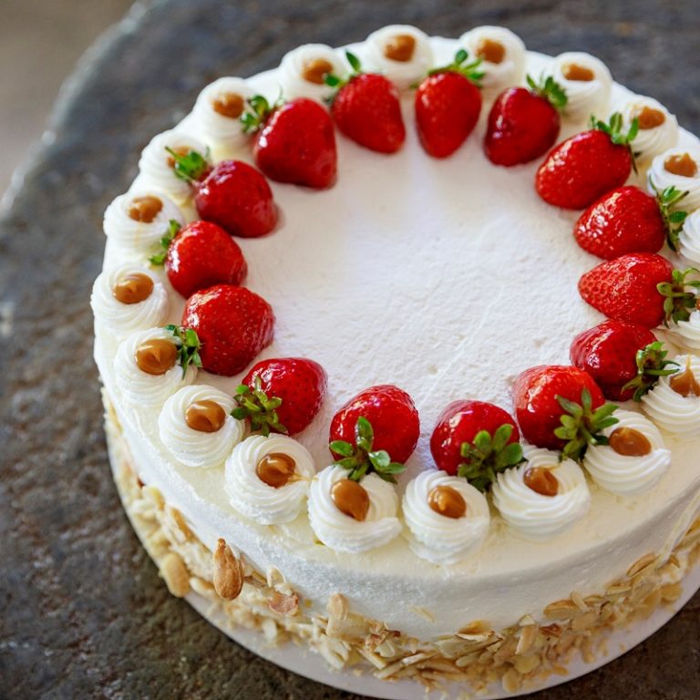 Strawberry Hazelnut Cake Joe's Bakery West Perth